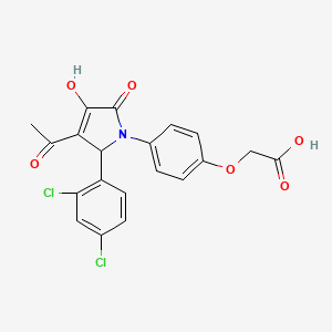 2-{4-[3-acetyl-2-(2,4-dichlorophenyl)-4-hydroxy-5-oxo-2,5-dihydro-1H-pyrrol-1-yl]phenoxy}acetic acid