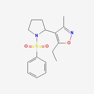 5-ethyl-3-methyl-4-[1-(phenylsulfonyl)-2-pyrrolidinyl]isoxazole