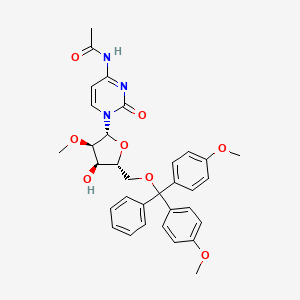 molecular formula C33H35N3O8 B599390 N-(1-((2R,3R,4R,5R)-5-((Bis(4-methoxyphenyl)(phenyl)methoxy)methyl)-4-hydroxy-3-methoxytetrahydrofuran-2-yl)-2-oxo-1,2-dihydropyrimidin-4-yl)acetamide CAS No. 199593-08-3