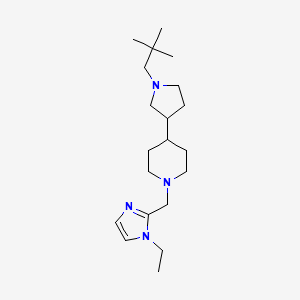 4-[1-(2,2-dimethylpropyl)-3-pyrrolidinyl]-1-[(1-ethyl-1H-imidazol-2-yl)methyl]piperidine