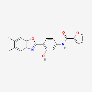 N-[4-(5,6-dimethyl-1,3-benzoxazol-2-yl)-3-hydroxyphenyl]-2-furamide