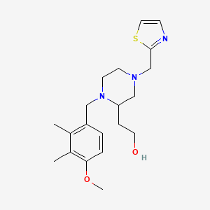 2-[1-(4-methoxy-2,3-dimethylbenzyl)-4-(1,3-thiazol-2-ylmethyl)-2-piperazinyl]ethanol