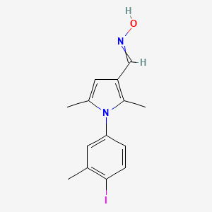 N-[[1-(4-iodo-3-methylphenyl)-2,5-dimethylpyrrol-3-yl]methylidene]hydroxylamine