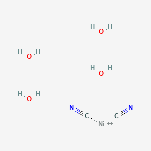 molecular formula C2H8N2NiO4 B599397 Tétrahydrate de cyanure de nickel(II) CAS No. 13477-95-7