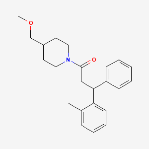 molecular formula C23H29NO2 B5993973 4-(methoxymethyl)-1-[3-(2-methylphenyl)-3-phenylpropanoyl]piperidine 