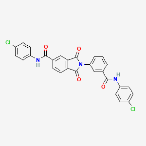 molecular formula C28H17Cl2N3O4 B5993979 N-(4-chlorophenyl)-2-(3-{[(4-chlorophenyl)amino]carbonyl}phenyl)-1,3-dioxo-5-isoindolinecarboxamide 