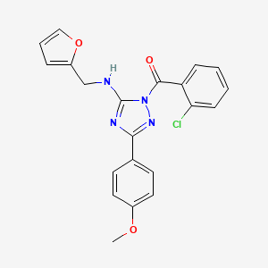 molecular formula C21H17ClN4O3 B5993983 1-(2-chlorobenzoyl)-N-(2-furylmethyl)-3-(4-methoxyphenyl)-1H-1,2,4-triazol-5-amine 