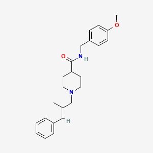 N-(4-methoxybenzyl)-1-(2-methyl-3-phenyl-2-propen-1-yl)-4-piperidinecarboxamide