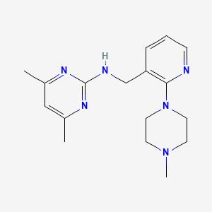 4,6-dimethyl-N-[[2-(4-methylpiperazin-1-yl)pyridin-3-yl]methyl]pyrimidin-2-amine