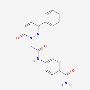 4-{[(6-oxo-3-phenylpyridazin-1(6H)-yl)acetyl]amino}benzamide