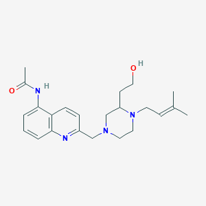 N-(2-{[3-(2-hydroxyethyl)-4-(3-methyl-2-buten-1-yl)-1-piperazinyl]methyl}-5-quinolinyl)acetamide