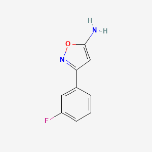 molecular formula C9H7FN2O B599403 5-Amino-3-(3-fluorophenyl)isoxazole CAS No. 119162-50-4