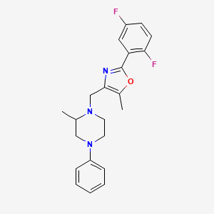 1-{[2-(2,5-difluorophenyl)-5-methyl-1,3-oxazol-4-yl]methyl}-2-methyl-4-phenylpiperazine