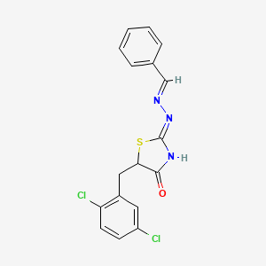 molecular formula C17H13Cl2N3OS B5994035 benzaldehyde [5-(2,5-dichlorobenzyl)-4-oxo-1,3-thiazolidin-2-ylidene]hydrazone 