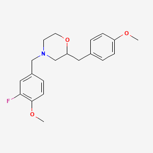 molecular formula C20H24FNO3 B5994038 4-(3-fluoro-4-methoxybenzyl)-2-(4-methoxybenzyl)morpholine 