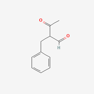 molecular formula C11H12O2 B599405 2-Benzyl-acetoacetaldehyde CAS No. 14438-08-5