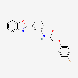 molecular formula C21H15BrN2O3 B5994051 N-[3-(1,3-benzoxazol-2-yl)phenyl]-2-(4-bromophenoxy)acetamide 