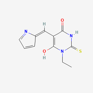 1-ethyl-5-(1H-pyrrol-2-ylmethylene)-2-thioxodihydro-4,6(1H,5H)-pyrimidinedione