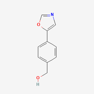molecular formula C10H9NO2 B599410 [4-(1,3-Oxazol-5-yl)phenyl]methanol CAS No. 179057-18-2