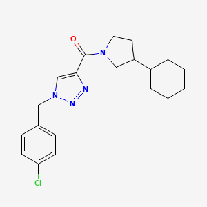 molecular formula C20H25ClN4O B5994104 1-(4-chlorobenzyl)-4-[(3-cyclohexyl-1-pyrrolidinyl)carbonyl]-1H-1,2,3-triazole 