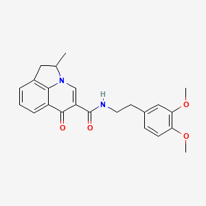 molecular formula C23H24N2O4 B5994111 N-[2-(3,4-dimethoxyphenyl)ethyl]-2-methyl-6-oxo-1,2-dihydro-6H-pyrrolo[3,2,1-ij]quinoline-5-carboxamide 