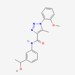 molecular formula C19H20N4O3 B5994136 N-[3-(1-hydroxyethyl)phenyl]-1-(2-methoxyphenyl)-5-methyl-1H-1,2,3-triazole-4-carboxamide 