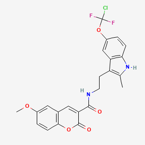 N-(2-{5-[chloro(difluoro)methoxy]-2-methyl-1H-indol-3-yl}ethyl)-6-methoxy-2-oxo-2H-chromene-3-carboxamide