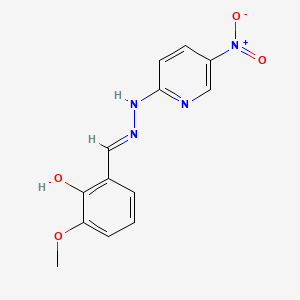 2-hydroxy-3-methoxybenzaldehyde (5-nitro-2-pyridinyl)hydrazone