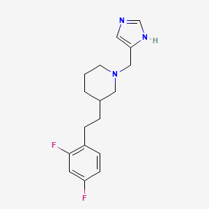 3-[2-(2,4-difluorophenyl)ethyl]-1-(1H-imidazol-4-ylmethyl)piperidine