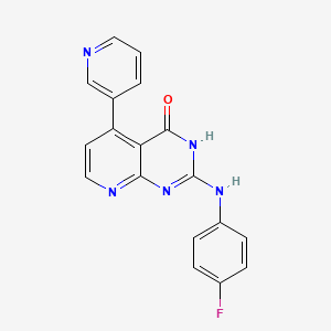 2-[(4-FLUOROPHENYL)AMINO]-5-(PYRIDIN-3-YL)-3H,4H-PYRIDO[2,3-D]PYRIMIDIN-4-ONE