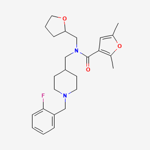 N-{[1-(2-fluorobenzyl)-4-piperidinyl]methyl}-2,5-dimethyl-N-(tetrahydro-2-furanylmethyl)-3-furamide