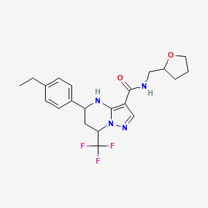 5-(4-ethylphenyl)-N-(tetrahydro-2-furanylmethyl)-7-(trifluoromethyl)-4,5,6,7-tetrahydropyrazolo[1,5-a]pyrimidine-3-carboxamide