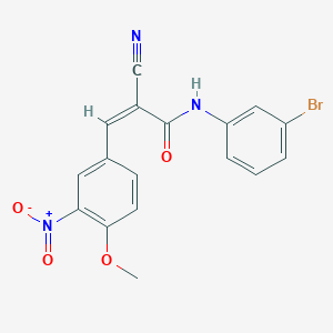 (Z)-N-(3-bromophenyl)-2-cyano-3-(4-methoxy-3-nitrophenyl)prop-2-enamide