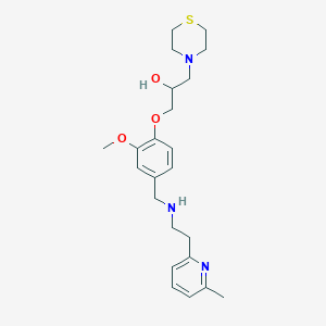 1-[2-methoxy-4-({[2-(6-methyl-2-pyridinyl)ethyl]amino}methyl)phenoxy]-3-(4-thiomorpholinyl)-2-propanol