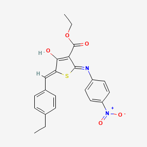 ethyl 5-(4-ethylbenzylidene)-2-[(4-nitrophenyl)amino]-4-oxo-4,5-dihydro-3-thiophenecarboxylate