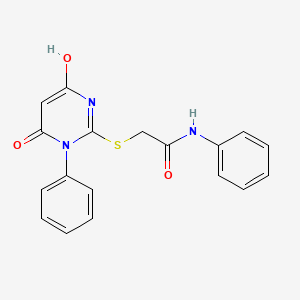 2-[(4-hydroxy-6-oxo-1-phenyl-1,6-dihydro-2-pyrimidinyl)thio]-N-phenylacetamide