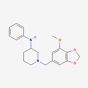 1-[(7-methoxy-1,3-benzodioxol-5-yl)methyl]-N-phenyl-3-piperidinamine