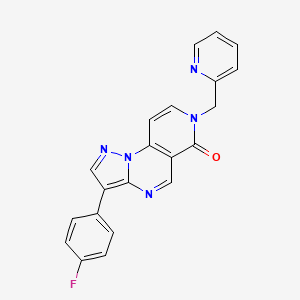 3-(4-fluorophenyl)-7-(2-pyridylmethyl)pyrazolo[1,5-a]pyrido[3,4-e]pyrimidin-6(7H)-one