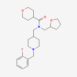 N-{[1-(2-fluorobenzyl)-4-piperidinyl]methyl}-N-(tetrahydro-2-furanylmethyl)tetrahydro-2H-pyran-4-carboxamide