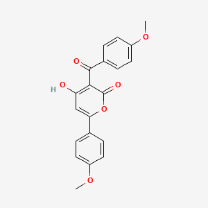 2-hydroxy-3-(4-methoxybenzoyl)-6-(4-methoxyphenyl)pyran-4-one