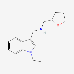 [(1-ethylindol-3-yl)methyl](oxolan-2-ylmethyl)amine