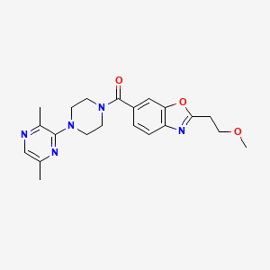 6-{[4-(3,6-dimethyl-2-pyrazinyl)-1-piperazinyl]carbonyl}-2-(2-methoxyethyl)-1,3-benzoxazole