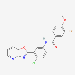 3-bromo-N-(4-chloro-3-[1,3]oxazolo[4,5-b]pyridin-2-ylphenyl)-4-methoxybenzamide