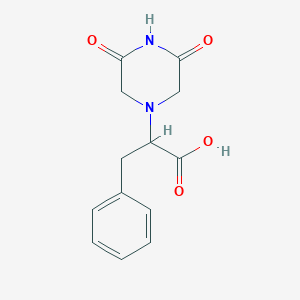 2-(3,5-Dioxopiperazin-1-yl)-3-phenylpropanoic acid