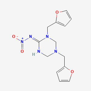 1,5-bis(2-furylmethyl)-N-nitro-1,3,5-triazinan-2-imine