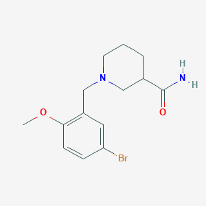 1-(5-bromo-2-methoxybenzyl)-3-piperidinecarboxamide