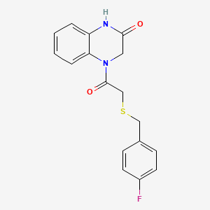 4-{[(4-fluorobenzyl)thio]acetyl}-3,4-dihydro-2(1H)-quinoxalinone