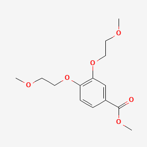 molecular formula C14H20O6 B599440 3,4-双(2-甲氧基乙氧基)苯甲酸甲酯 CAS No. 179688-14-3