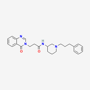 molecular formula C25H30N4O2 B5994411 3-(4-oxo-3(4H)-quinazolinyl)-N-[1-(3-phenylpropyl)-3-piperidinyl]propanamide 