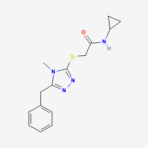 2-[(5-benzyl-4-methyl-4H-1,2,4-triazol-3-yl)thio]-N-cyclopropylacetamide